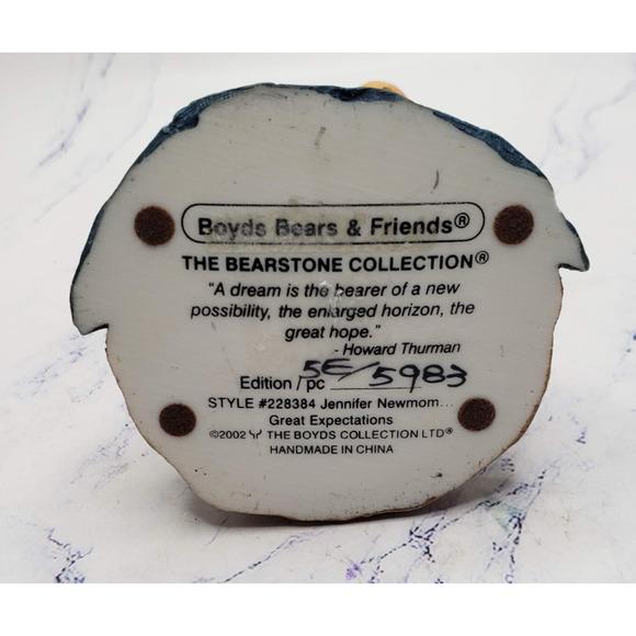 Boyds Bears Jennifer Newmom Great Expectations Bearstone Collection 4.5 Inch - Picture 7 of 10